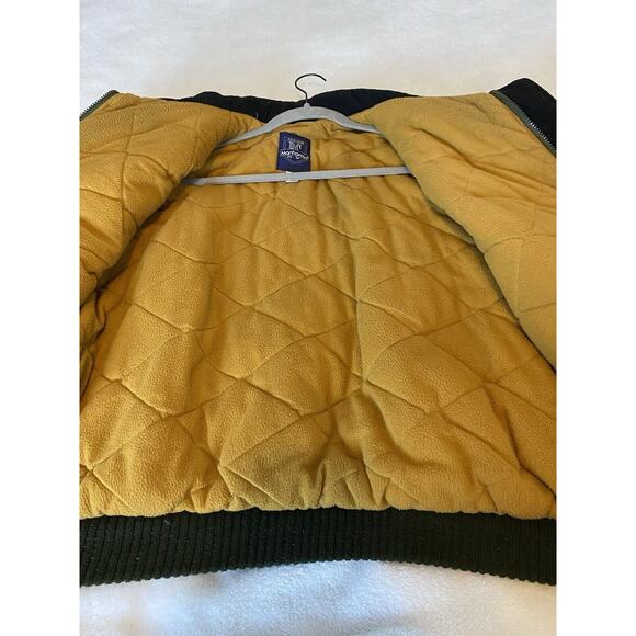 Vtg Polo Club Manhattan Sz XL Hvy Qltd Lining Green Navy Trim Full Zip Pkts Wool - Picture 7 of 11